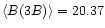 $\langle B(3B)\rangle= 20.37$