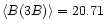 $\langle B(3B)\rangle= 20.71$