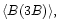 $\langle B(3B)\rangle,\;$