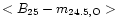 $<B_{25} -
m_{\rm 24.5,O}>$