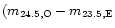 $(m_{\rm 24.5,O}-m_{\rm 23.5,E}$