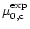 $\mu_{\rm0,c}^{\rm exp}$