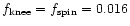 ${f_{\rm knee}=f_{\rm spin}=0.016}$