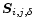 $\boldsymbol{S}_{i,j,\delta}$
