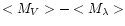 $<M_V>-<M_{\lambda}>$