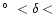 $\hbox{$^\circ$ }< \delta <$