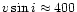 $v \sin i \approx 400$