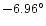 $-6.96^\circ$
