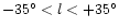 $-35^{\circ}< l < +35^{\circ}$