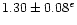 $1.30 \pm 0.08^e$