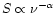 $S\propto\nu^{-\alpha}$