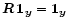 $\vec{R}\,\vec{1}_{\vec{y}} = \vec{1}_{\vec{y}}$
