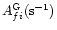 $A_{fi}^{\rm G}({\rm s}^{-1})$