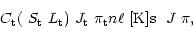 \begin{displaymath}C_{\rm t} (\ S_{\rm t} \ L_{\rm t})\ J_{\rm t}~\pi_{\rm t} n\ell \ [{\rm K}] {\rm s}\ \ J \ \pi,
\end{displaymath}