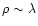 $\rho
\sim \lambda $