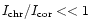 $I_{\rm chr}/I_{\rm cor}<<1$