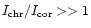 $I_{\rm chr}/I_{\rm cor}>>1$