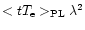 $%
<tT_{\rm e}>_{\rm PL}\lambda ^{2}$