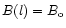 $B(l)=B_{\rm o}$