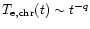 $T_{\rm e,chr}(t)\sim t^{-q}$