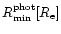 $R_{\rm min}^{\rm phot} [R_{\rm e}]$