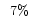 $\;\;7\%$