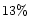 $13\%$