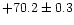 $ +70.2\pm0.3$