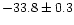 $ -33.8\pm0.3$