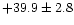 $ +39.9\pm2.8$