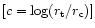 $[c={\rm log}(r_{\rm t}/r_{\rm c})]$