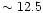 $\sim 12.5$