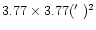 $3.77\times3.77 (\hbox{$^\prime$ })^2$
