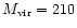 $M_{\rm vir}=210$