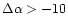 $\Delta \alpha >-10$
