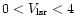 $0<V_{\rm {lsr}}<4$