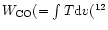$W_{\rm {CO}}(=\int T{\rm d}v(^{12}$