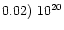$0.02)\ 10^{20}$