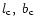 $l_\mathrm{c},\ b_\mathrm{c}$