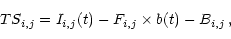 \begin{displaymath}TS_{i,j} = I_{i,j}(t)-F_{i,j}\times b(t) - B_{i,j}\, ,
\end{displaymath}