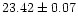 $23.42\pm 0.07$