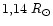 $1,14~R_\odot$