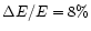 $\Delta E/E=8\%$