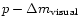 $p - \Delta m_{\rm visual}$