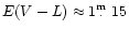 $E(V-L)\approx1\mbox{$\,.\!\!\!^{\rm m}$ }15$