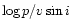 $\log p/v\sin{i}$