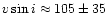 $v\sin{i}\approx 105\pm 35$