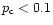 $p_{\rm c}<0.1$