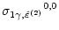 $\displaystyle {\sigma _{1\gamma,\hat{\varepsilon}^{(2)}}}^{0,0}$