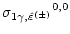 $\displaystyle {\sigma _{ 1\gamma,\hat{\varepsilon}^{(\pm)}}}^{0,0}$